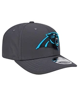 New Era Men's Graphite Carolina Panthers Main 9SEVENTY Stretch-Snap Hat