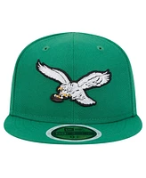 New Era Big Boys and Girls Kelly Green Philadelphia Eagles Main 59FIFTY Fitted Hat