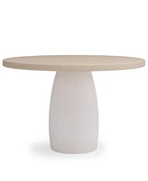 Lunare 5-Pc. Dining Set (Round Table & Curved Chairs