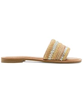 Madden Girl Friendship Embellished Slide Flat Sandals