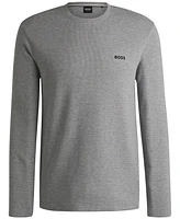 Boss by Hugo Men's Regular-Fit Waffle-Knit Long-Sleeve Pajama T-Shirt