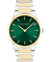 Calvin Klein Women's Ck Linear Elegance Two-Tone Stainless Steel Bracelet Watch, 36mm