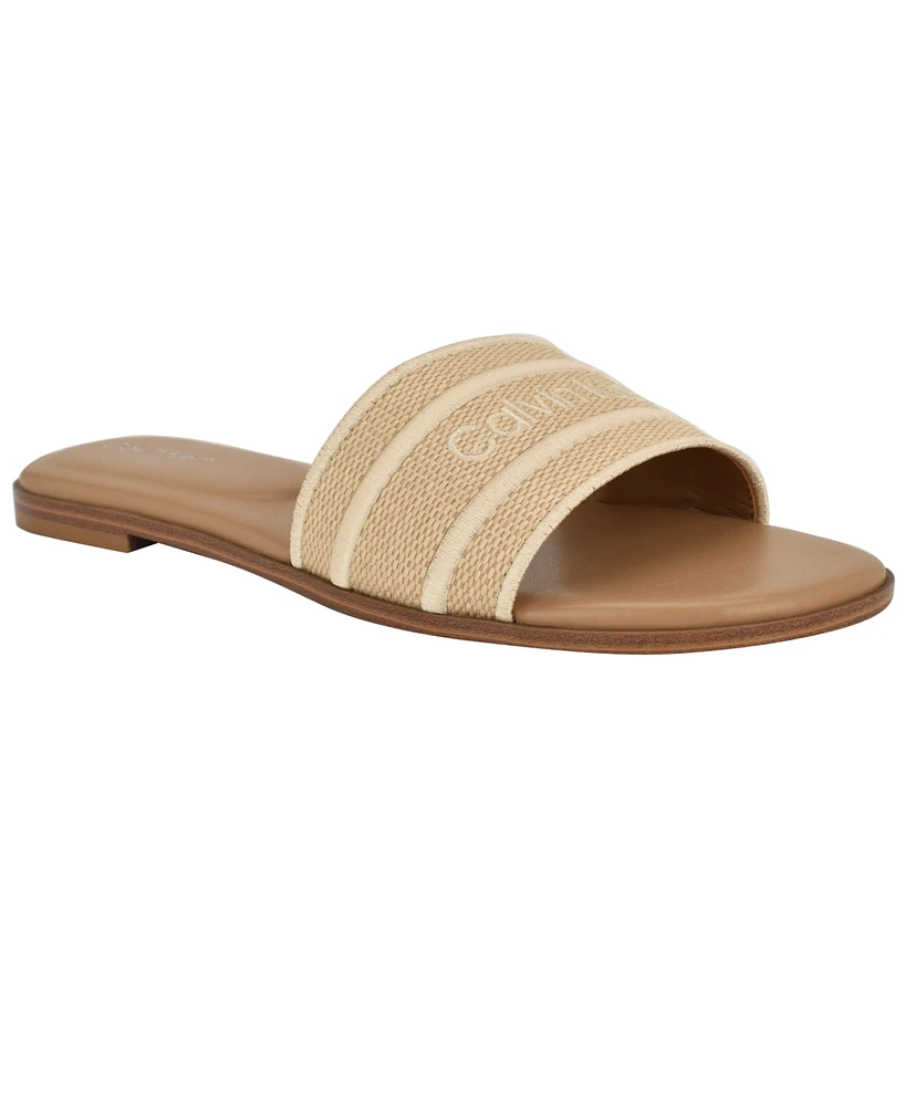 Calvin Klein Women's Kendell Flat Slip-On Sandals