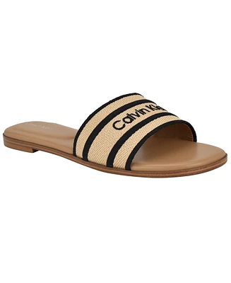 Calvin Klein Women's Kendell Flat Slip-On Sandals