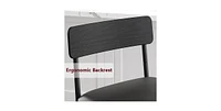 gaomon Bar Stools Set of 2, Upholstered Counter Height Bar Stools with Backrest and Footrest, Kitchen Barstools for Island, Counter Bar
