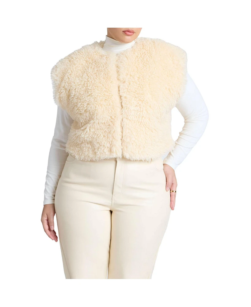 Eloquii Plus Fur Vest