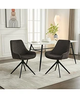 Dyhome Swivel Dining Chairs, Mid Century Modern Room Chairs with Metal Frame