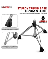 5 Core Drum Throne Padded Guitar Stool Backrest Drummer Seat for Adults & Kids