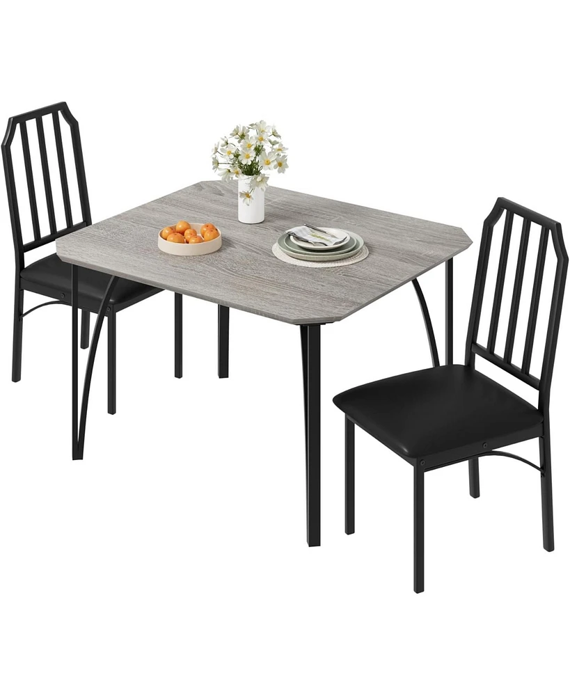 gaomon 5 Pieces Dining Table Set for 4, Dining Room Table Set for 4, Small Kitchen Table for 4 with Upholstered Chairs,Dinner Table Set for 4