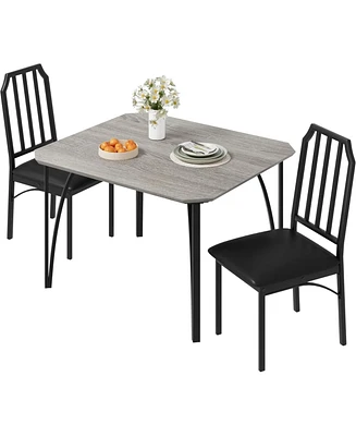 gaomon 5 Pieces Dining Table Set for 4, Dining Room Table Set for 4, Small Kitchen Table for 4 with Upholstered Chairs,Dinner Table Set for 4
