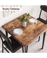gaomon Dining Table Set of 2, Small Kitchen Table with Chairs for 2 with Upholstered Chairs, 3 Piece Dining Table Set