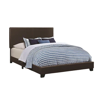 Slickblue Leather Upholstered Twin Platform Bed with Modern Design and Sturdy Support