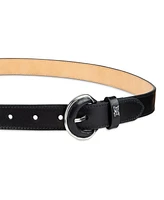 Sam Edelman Leather-Inset Harness Buckle Belt