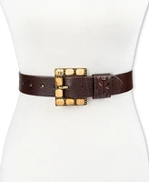 Sam Edelman Stone Embellished Buckle Belt