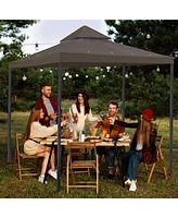 Yescom 137"x137" Gazebo Top Replacement for 2Tier Fit for Y005115T10 Gazebo Cover Patio Garden Outdoor Party Yard Coffee