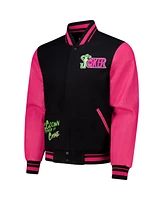 Freeze Max Men's Black/Pink Batman Joker Full-Zip Varsity Jacket