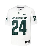 Nike Big Boys and Girls 24 White Michigan State Spartans Untouchable Football Jersey