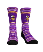 Rock 'Em Men's Minnesota Vikings Primary Crew Socks Boxer Briefs Combo Pack