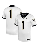 Nike Men's 1 White Wake Forest Demon Deacons Untouchable Football Jersey