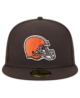 New Era Men's Brown Cleveland Browns Main 59FIFTY Fitted Hat