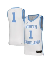 Nike Big Boys and Girls 1 White North Carolina Tar Heels Retro Replica Basketball Jersey