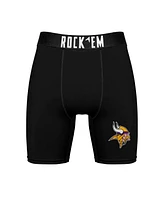 Rock 'Em Men's Minnesota Vikings Primary Crew Socks Boxer Briefs Combo Pack