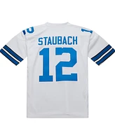 Mitchell & Ness Men's Roger Staubach White Dallas Cowboys 1975 Authentic Throwback Retired Player Jersey