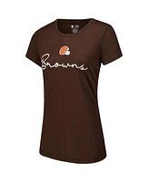 Concepts Sport Women's Cleveland Browns Vector T-Shirt Flannel Pants Sleep Set