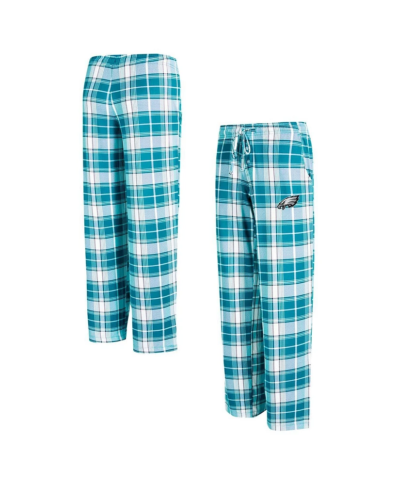 Concepts Sport Women's Midnight Green/White Philadelphia Eagles Ashford Plaid Knit Pants