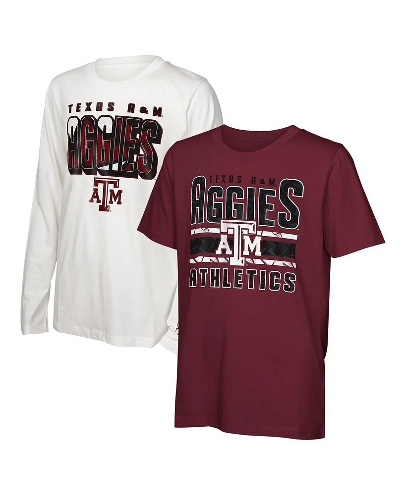 Outerstuff Big Boys and Girls Texas A & M Aggies the Mix T-Shirt Combo Set