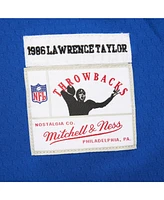 Mitchell & Ness Men's Lawrence Taylor Royal New York Giants Player Name Number Hoodie Legacy Jersey