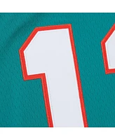 Mitchell & Ness Men's Dan Marino Aqua Miami Dolphins Player Name Number Hoodie Legacy Jersey