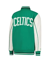 Mitchell & Ness Big Boys and Girls Kelly Green Boston Celtics Full-Snap Varsity Jacket