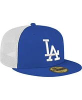 New Era Men's Royal Los Angeles Dodgers Team Color 59FIFTY Trucker Fitted Hat