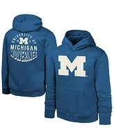 Outerstuff Big Boys and Girls Navy Michigan Wolverines Team Banner Fleece Pullover Hoodie