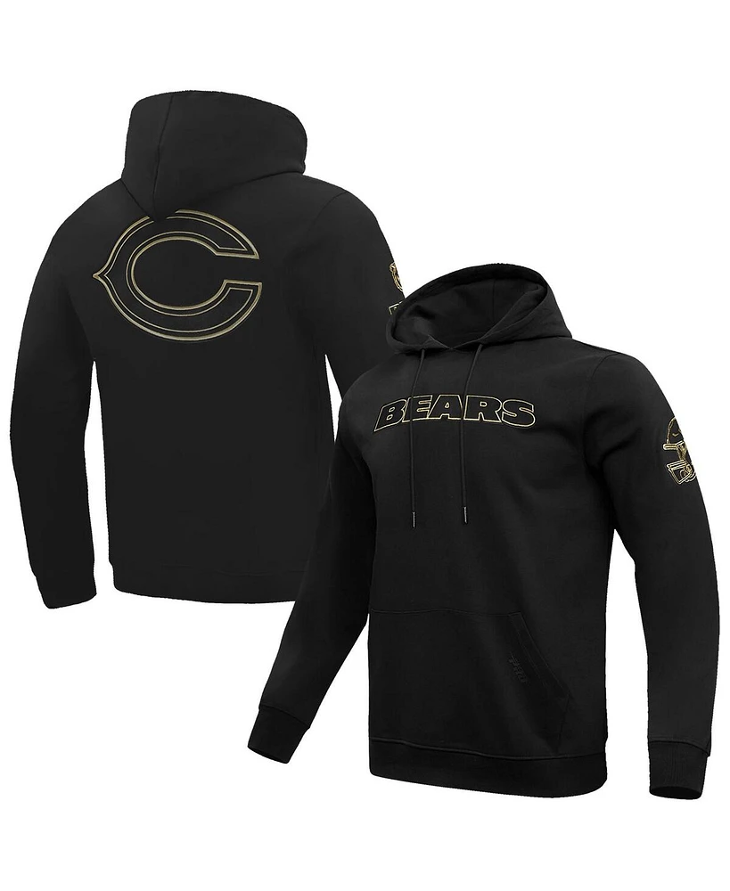 Pro Standard Men's Black Chicago Bears Classic Chenille Pullover Hoodie