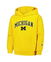 Champion Big Boys and Girls Maize Michigan Wolverines Campus Pullover Hoodie