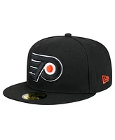 New Era Men's Black Philadelphia Flyers Core 59FIFTY Fitted Hat