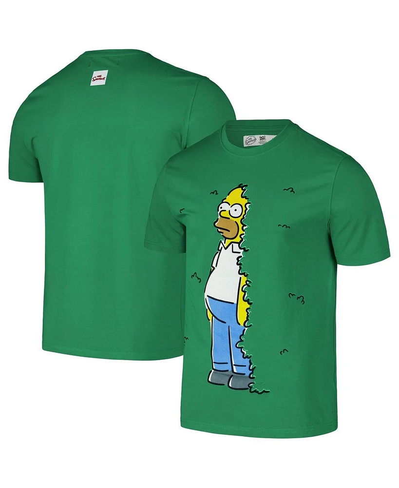 Freeze Max Men's Homer Simpson Kelly Green the Simpsons Hiding Bushes T-Shirt