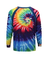 Section 119 Men's and Women's the Grateful Dead Logo Tie-Dye Upf 50 Raglan Long Sleeve Swim Shirt