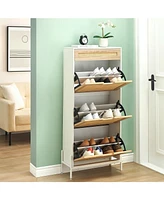 gaomon Rattan Shoe Storage Cabinet