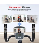 Sunny Health & Fitness Indoor Recumbent Exercise Bike W Free SunnyFit App via Smart Bluetooth, Magnetic Senior Cycling - Sf-RB422003