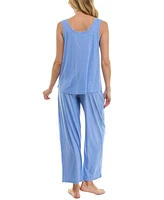 Roudelain Women's Ribbed Scoop-Neck Tank Pajama Set