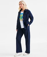 Style & Co Women's Stretch Twill Shirt Jacket, Exclusively at Macy's