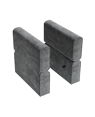 gaomon Chenille Armrest Module for Modular Sectional Sofa, 90°-180° Adjustable Sofa Armrest, A Pair of Couch Armrests for Sectional Sleeper