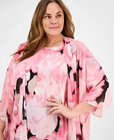 Anne Klein Plus Chiffon Kimono