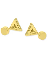 Cubic Zirconia Triangle Stud Earrings (1/4 ct. t.w.) in 14k Gold-Plated Sterling Silver