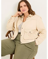 FatFace Plus Sienna Crop Jacket