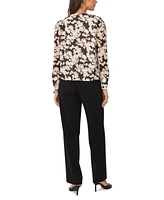 Vince Camuto Women's Faux-Wrap Long-Sleeve Top