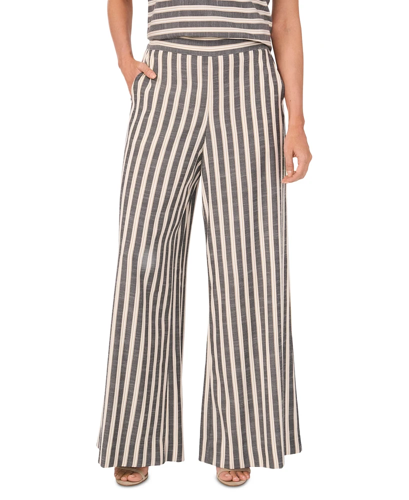 Vince Camuto Women's Striped Pull-On Wide-Leg Pants